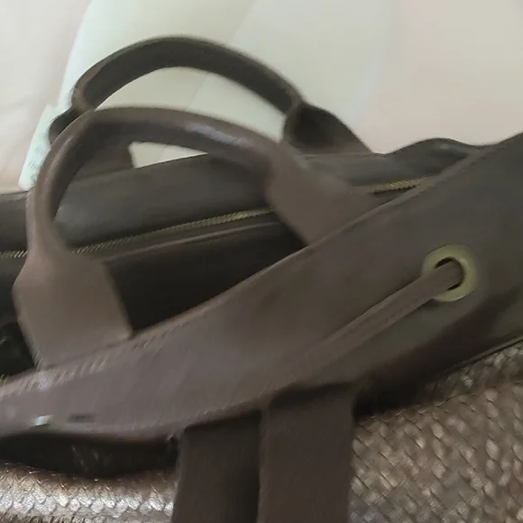 Dark Brown Woven Tote Bag - Picture 7 of 8